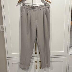 Babaton Light gray Elastic Waist Pleated Trouser Pants size 8